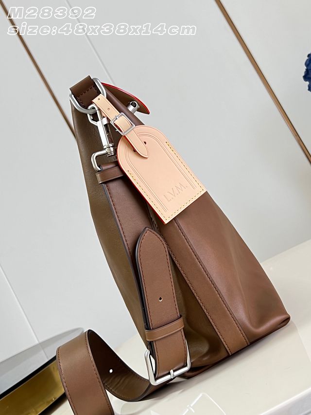 Louis vuitton original calfskin vagabond hobo bag M28392 brown