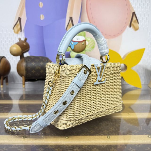Louis vuitton original rattan capucines mini handbag M26004