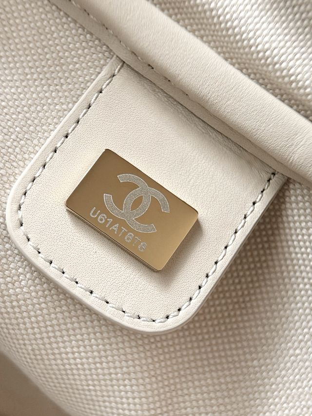 CC suede calfskin medium bowling bag AS6580 beige