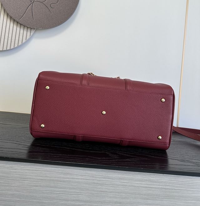 CC grained calfskin bowling bag AS6216 bordeaux