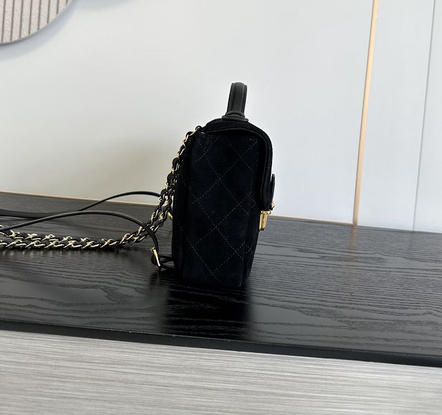 CC suede calfskin backpack AS6465 black