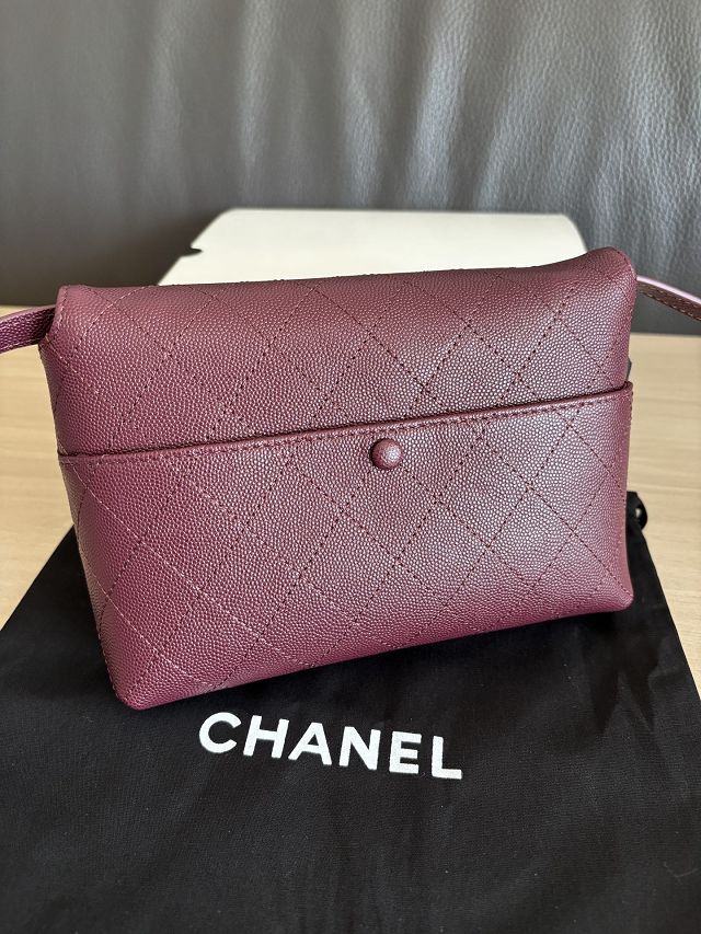 CC calfskin clutch with strap AP5567