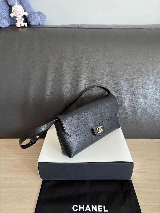 CC calfskin clutch with strap AP5568