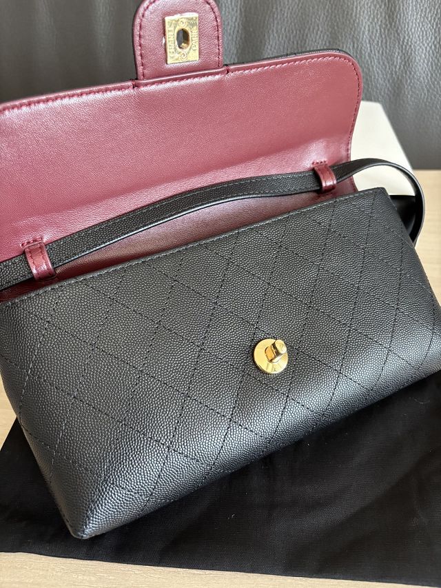 CC calfskin clutch with strap AP5568