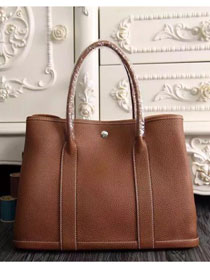 Hermes original togo leather garden party 36 bag G0360 coffee