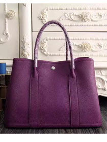 Hermes original togo leather garden party 36 bag G0360 purple
