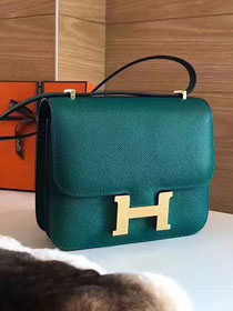 Hermes original epsom leather small constance bag C019 vert fonce