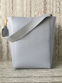 2018 celine original bare calfskin sangle medium bucket bag 77427 light blue