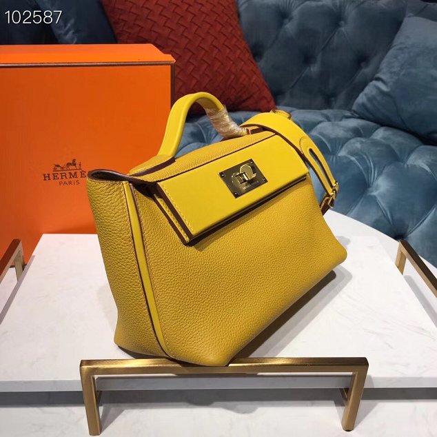 2019 Hermes togo leather kelly 2424 bag H03699 yellow