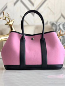 Hermes original canvas large garden party 36 bag G36 pink