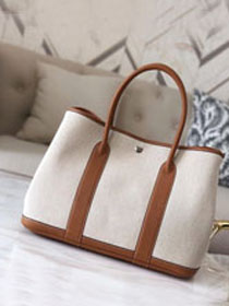 Hermes original canvas small garden party 30 bag G30 white&coffee