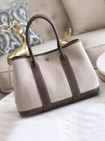 Hermes original canvas small garden party 30 bag G30 white&grey