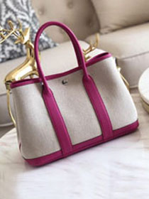 Hermes original canvas small garden party 30 bag G30 white&peach red