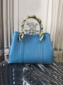 Hermes original togo leather garden party 30 bag G0030 blue