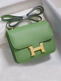 Hermes original epsom leather small constance bag C019 vert criquet