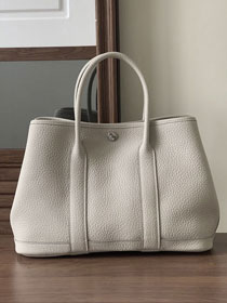 Hermes original togo leather garden party 36 bag G0360 pearlash