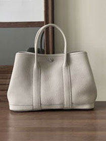 Hermes original togo leather small garden party 30 bag G0030 pearlash
