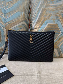 YSL original lambskin clutch bag 585040S black