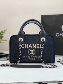 CC original mixed fibers bowling bag A92749 navy blue