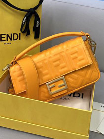 Fendi original lambskin medium baguette bag 8BR600 orange