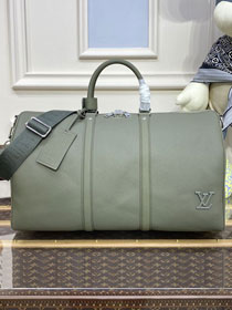 Louis vuitton original calfskin aerogram keepall 50 M21536 khaki