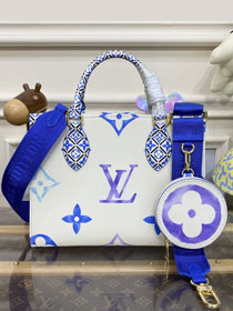 Louis vuitton original monogram canvas onthego PM M22976 blue