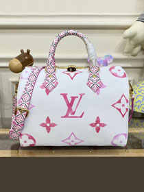 Louis vuitton original monogram canvas speedy 25 M23073 pink