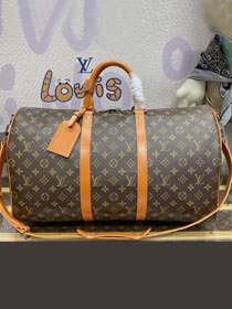 Louis vuitton original monogram canvas keepall 50 M46770 orange