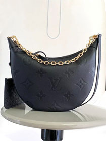 Louis vuitton original calfskin loop hobo bag M46725 black