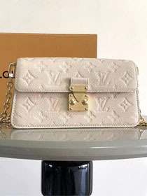 Louis vuitton original calfskin wallet on chain metis M82836 white