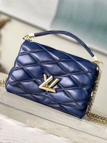 Louis vuitton original lambskin GO-14 medium handbag M23682 blue