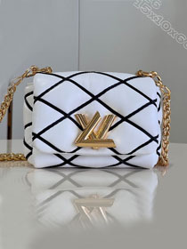 Louis vuitton original lambskin pico GO-14 small handbag M23762 white