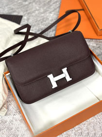 Hermes original epsom leather constance elan bag C026 rouge sellier