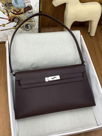 Hermes original chevre leather kelly elan KE0028-5 rouge sellier