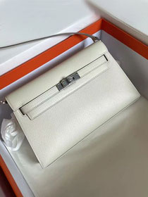 Hermes original chevre leather kelly elan KE0028-5 white