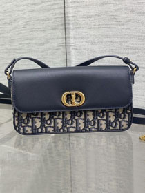Dior original calfskin 30 montaigne avenue bag M9260 dark blue