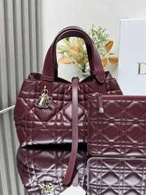 Dior original calfskin small toujours vertical tote bag M2835 bordeaux
