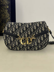 Dior original cotton besace shoulder bag S9219 blue