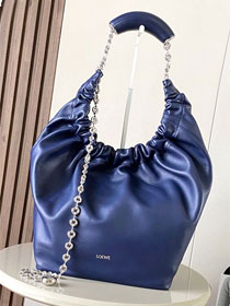 Loewe original lambskin medium squeeze bag A914Q37 blue