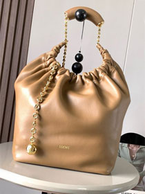 Loewe original lambskin medium squeeze bag A914Q37 sahara