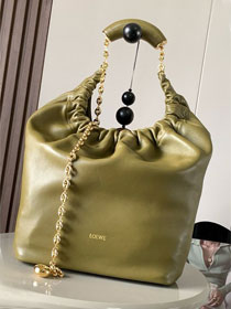 Loewe original lambskin medium squeeze bag A914Q37 olive