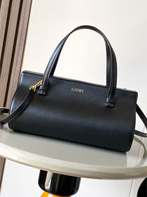 Loewe original calfskin clasp top handle bag A896W42 black