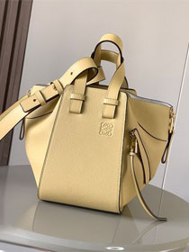 Loewe original grained calfskin small hammock bag A538H13 yellow