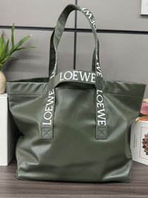Loewe original calfskin fold shopper bag B507X23 green