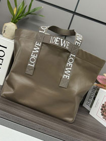 Loewe original calfskin fold shopper bag B507X23 olive