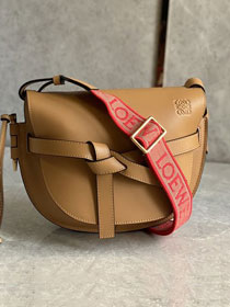Loewe original calfskin small gate dual bag A650T20 caramel