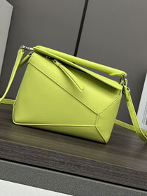 Loewe original calfskin mini puzzle bag A510P88 lemon green