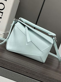 Loewe original calfskin mini puzzle bag A510P88 sky blue