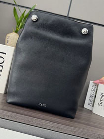 Loewe original calfskin pebble hobo bag BS01746 black