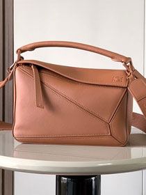 Loewe original calfskin small puzzle bag A510P60 brown